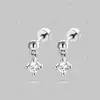 Arete Perla Estrella Nuevo Nicho de Hensen Colgante de Diamante Único Aleación de Titanio Joyería para Perforación del Cartílago Auricular