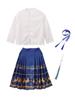 Traje de Actuación para Coro Infantil Hanfu Estilo Chino para Niños Falda Cara de Caballo para Niñas Traje de Actuación de Animación para Estudiantes de Primaria