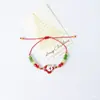 Pulseira de Sino Ajustável Tecida Quente da Amazon com Veado e Papai Noel Presente de Natal Pulseira para Casal