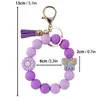 Pulsera Llavero de Cuentas de Silicona Transfronteriza Borla para Muñeca Mariposa Margarita Colgante para Bolso con Cuentas Accesorios para Bolígrafos Joyería