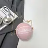 Bolsa para Niñas, Billetera de Monedas de Baloncesto de PU, Bolso Cruzado de Cadena de un Solo Hombro, Nueva Moda de Verano 2026 Bolso Redondo Mini
