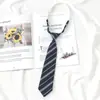 Camiseta Estilo College Preguiçoso Sem Golpes Jk Gravata Listrada Feminina Uniforme Escolar Japonês Dk Meninos Acessórios Casuais Versáteis