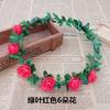 Guirnalda Casual de 6 Hojas Verdes, Accesorios, Diademas, Trenzas Estilo Bosque para el Día del Niño, Accesorios para el Cabello de Eventos, Atracciones
