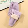 [Personalizado] Pantalones Térmicos Gruesos de Terciopelo para Otoño e Invierno para Niños Medianos y Grandes Pantalones Sencillos de Terciopelo Ollie Pijamas de Color Puro para Bebé