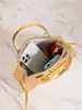 Bolsa Cruzada de Moda de Lujo Ligero con Patrón de Piedra Dorada de Textura de Alta Gama para Mujer, Billetera Portátil para Monedas, Bolsa al por Mayor