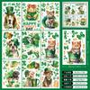 Adesivos de Cachorro Transfronteiriços Irlanda Animal Fofo Trevo de Quatro Folhas St. Adesivos de Janela Patrick Decoração de Vitrine de Shopping Adesivos de Janela