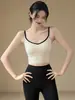 Chaleco deportivo para mujer con soporte a prueba de impactos, copas fijas, top de yoga, camiseta sin mangas, sujetador de fitness para entrenamiento de Pilates para verano
