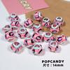 Cuentas pintadas a mano con esmalte de colores, cuentas con estampado de leopardo, pulsera de cuentas de colores DIY con cadena para teléfono móvil, collar, joyería, accesorios hechos a mano