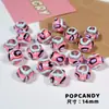 Cuentas Pintadas a Mano, Cuentas Redondas con Estampado de Leopardo Glaseado, Pulseras de Cuentas Coloridas para DIY, Cadenas para Teléfono Móvil, Collares, Joyería, Accesorios Hechos a Mano