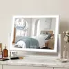 Espejo de Maquillaje LED Inteligente Hollywood, Espejo de Escritorio Grande de Alta Definición, Espejo con Luz LED Especial para Maquilladores