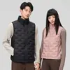 Chaleco de Plumas para Hombre Otoño e Invierno Nueva Chaqueta Ligera con Cuello Alto Chaleco Casual de Moda para Mujer Chaleco Cálido para Hombre