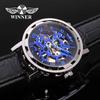 Venta caliente de comercio exterior T-Winner Reloj mecánico para hombre totalmente hueco reloj para hombre europeo y americano casual correa reloj mecánico manual