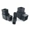 Conector de Codo de Ángulo Recto de Dos Vías de Plástico Negro Junta Conector para Tubo Cuadrado Material PP