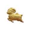 Amuleto de la Suerte del Año de la Oveja Llavero de Ovejita Bolso Dorado Cadena para Teléfono Colgante Souvenir Exquisito de Negocios Regalo
