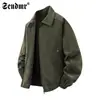 Chaqueta de Cuero Casual Suelta con Solapa Estilo Americano de Gama Alta para Hombre Otoño e Invierno Nueva Marca Moderna Transfronteriza