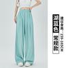 Nuevos Pantalones de Pierna Ancha de Seda Hielo para Mujer, Pantalones Casuales Azules de Verano, Estilo Zen Plisado, Caminar Perezoso, Pantalones Frescos de Algodón y Lino Yamamoto