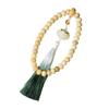 Jade Branco Natural de Hainan Raiz de Bodhi Longa DIY Esculpido Sachet de Lótus Corrente de Mão Fio de Rosário Acessórios Borla