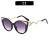 Nuevas Gafas de Sol de Moda Europeas y Americanas con Forma de Serpiente en las Patillas, Gafas de Sol de Alta Gama, Personalidad, Ojo de Gato Tendencia, Gafas Transfronterizas