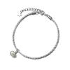 Nalan S925 prata esterlina fresco estrelado pérola pulseira estilo retro design mão jóias femininas S6780