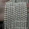 Cuentas Sueltas de Perlas de Imitación, Cuentas de Concha Negra, Cuentas Redondas, Cuentas Negras Galvanizadas, Accesorios para Joyería DIY, Productos Semiacabados al por Mayor