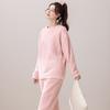 Pijama de Fleece Coral para Mulheres, Espessado e Peludo, Conjunto de Loungewear Feminino, Blusa de Manga Longa e Calça Longa, Pulôver, Quente e Adequado para Usar Fora