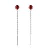 Pendientes de Hilo de Plata de Ley S925 2026 Nuevos Pendientes de Perforación de Oreja Simples de Moda para Mujer con un Toque de Lujo Ligero y de Alta Gama