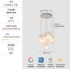 Lámpara de Araña de Cristal Nube de Lujo Ligero Italiano Estilo Crema Francés Lámparas de Sala de Estar Simples Modernas Atmosféricas Lámparas de Comedor para Villa
