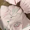 Pijama de Gato Miko de Color Sólido para Niñas, Conjunto de Dos Piezas con Shorts de Manga Corta de Verano y Cárdigan, Ropa de Casa Suave y Linda Estilo Princesa
