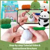Nuevo Paquete de Material para Muñeca de Crochet para Principiantes de Tres Piezas Lindo Conejo Panda Hecho a Mano DIY Instrucciones en Inglés