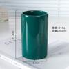 Vaso para enjuague bucal Taza de cerámica Portacepillos de dientes Vaso de agua para parejas Vaso cilíndrico Uso en hotel y hogar Porcelana blanca Minimalista moderno