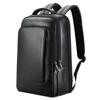 Nueva Mochila de Negocios para Hombre Cuero Vacuno de Primera Capa Mochila para Viajes de Negocios Impermeable Bolsa para Computadora Multifuncional Mochila Escolar Marca Bo