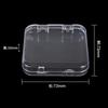 Caja de exhibición para almacenamiento de arte de uñas, transparente, ligera, portátil, a prueba de polvo, de acrílico transparente, caja de almacenamiento para empaque de piezas de uñas