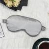 Nuevo antifaz para ojos con correa elástica sombreadora de doble cara para viajes, hora del almuerzo, aviación, sueño, antifaz para ojos de seda de imitación