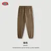 Leggings de Veludo Cor Pura Inverno 2025 Calças de Moletom Marca da Moda Europeia e Americana Tamanho Grande Calças Masculinas Calças Esportivas Casuais Calças Casuais para Homens