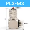 Accesorios de Conexión Rápida Neumáticos Miniatura de Barbilla PC4-M3 M4 PL6-M5 Rosca de Manguera de Aire Recto Codo