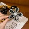 Estilo K de Alta Gama de Lujo Accesible Clip de Flor Brillante Cortada en Diamante para el Cabello en la Parte Posterior de la Cabeza Clip de Tiburón Clip para Cola de Caballo Alta 2025