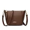 2026 Bolso Pequeño Simple Estilo Coreano Nuevo para Mujer Moda Casual Textura Bolso de Hombro Único para Debajo del Brazo Bolso Cruzado Tipo Cubo Otoño