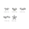 Mariposa Zircón Montón Diamante Arte de Uñas Joyería Producto Terminado Blanco Flor de Cinco Pétalos Brillante Pajarita Diamante para Uñas Accesorios Portátiles Venta al por Mayor