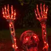 Decoração universal de crânio de plástico brilhante para Halloween e Natal, adereços de arranjo de cena para uma atmosfera de terror