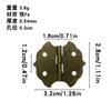 Bisagra de esquina de encaje de bronce, bisagra triangular de hierro antiguo de 32 x 28 mm, accesorios para puertas de armarios y muebles, caja de madera
