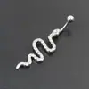 Clip para Ombligo con Forma de Serpiente Transfronterizo, Anillo para Ombligo Sexy de Estilo Europeo y Americano de Moda sin Perforación