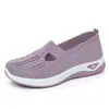 Tenis de punto para mujer, colección primavera/verano, zapatos casuales planos estilo Pekín, tenis de malla transpirable, zapatillas para correr de suela suave para estudiantes, venta al por mayor