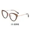 Óculos Gatinho Ultraleves 7128 com Armações de Liga, Óculos da Moda Sem Grau, Bloqueio de Luz Azul, Podem Ser Personalizados com Lentes de Grau, Aparência Natural