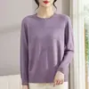 Camiseta de manga comprida para mulheres, estilo mãe, moda outono, top casual, adequada para meia-idade e idosos, primavera e outono, camisa de malha versátil