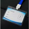 Cordão de Crachá Cartão de Identificação Transparente A1B1B4 Capa de Plástico Rígido Marca de Fábrica Atacado Serigrafia A7 Permissão de Trabalho Cartão de Busca de Criança