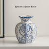 Vaso Cerâmico Azul e Branco de Porcelana Chinesa High-End Retrô para Entrada Decoração de Arranjo de Flores para Sala de Estar Ornamentos Flores Hidropônicas