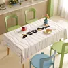 Lindo Gato Dibujo Animado Estilo Nuevo Tela de Hilo Mantel Impermeable y a Prueba de Aceite Mantel Doméstico Antideslizante Protector