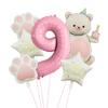 Nuevo Globo de Película de Aluminio de Pastel Mágico de Oso Set Número 32 pulgadas Garra de Oso Fiesta de Cumpleaños Infantil Accesorios para Fotos