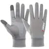 Guantes de Protección Solar para Hombre Verano Exposición Dedo Delgado Seda de Hielo Conducir Fugas Dos Dedos Pesca Luya Para Llevar Medio Dedo Verano Montar