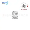 Brincos de Tarraxa em Liga de Titânio F136 Estilo Gótico Personalidade Caveira Coração Zircônia Piercing de Orelha Cartilagem Piercing de Lábio Piercing Interno Espiral Joias